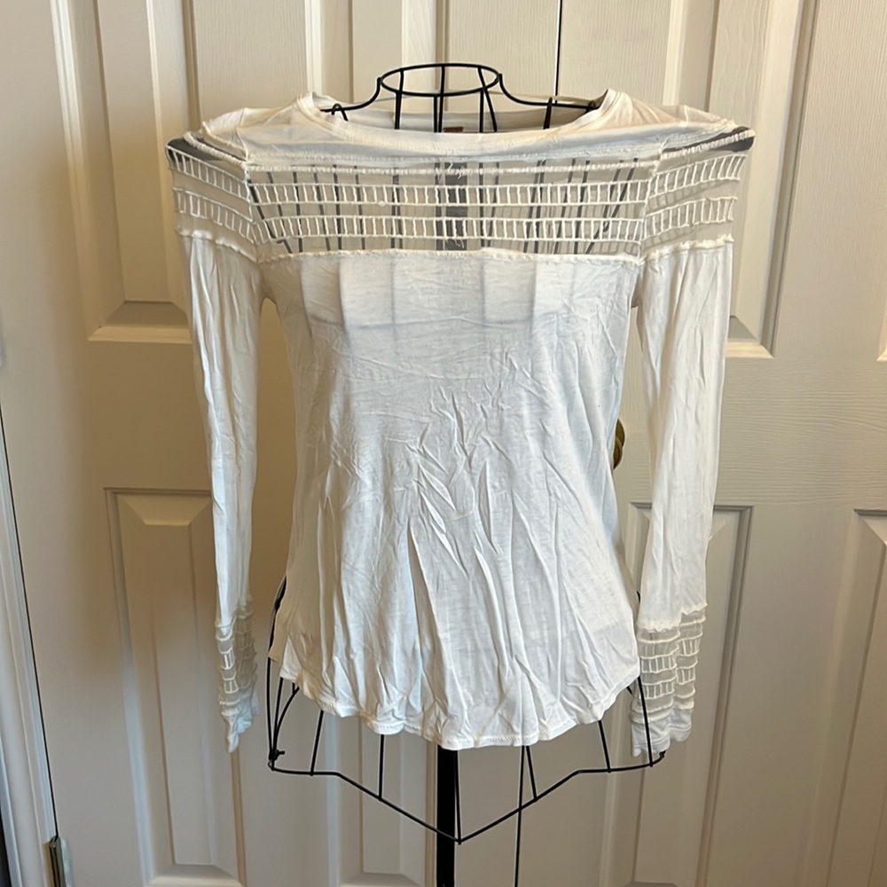 Free People white long sleeve, size XS